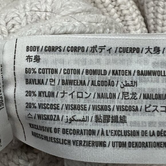 Abercrombie & Fitch Women’s Sleeveless Sweater Vest Size Large White Crew Neck - Picture 6 of 6